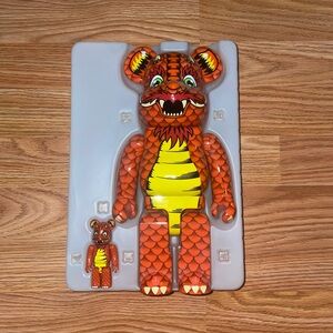 Vibrant Orange and Yellow Bear Sculpture
